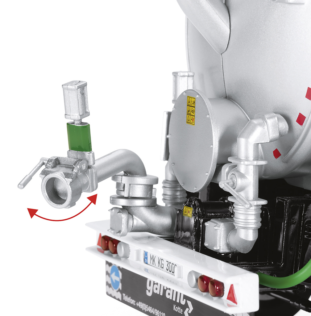 Kotte garant Tanksattelauflieger TSA silber Modell von WIKING 1:32