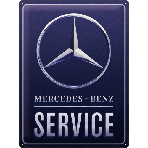 Blechschild Mercedes Benz Service Blue-1
