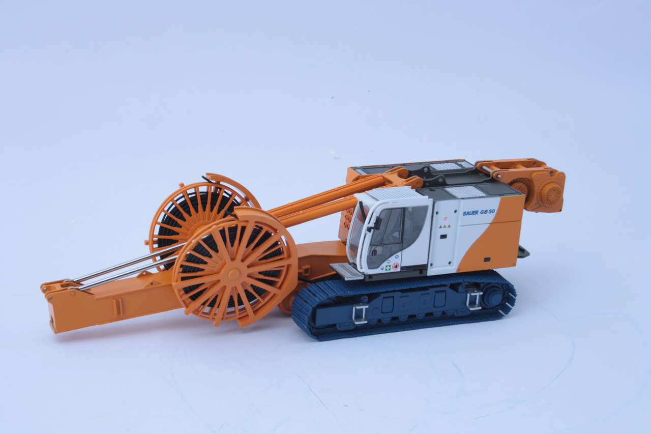 Bauer GB50 Grabsystem mit Schlitzwandgreifer DHG V Modell von Bymo 1:50