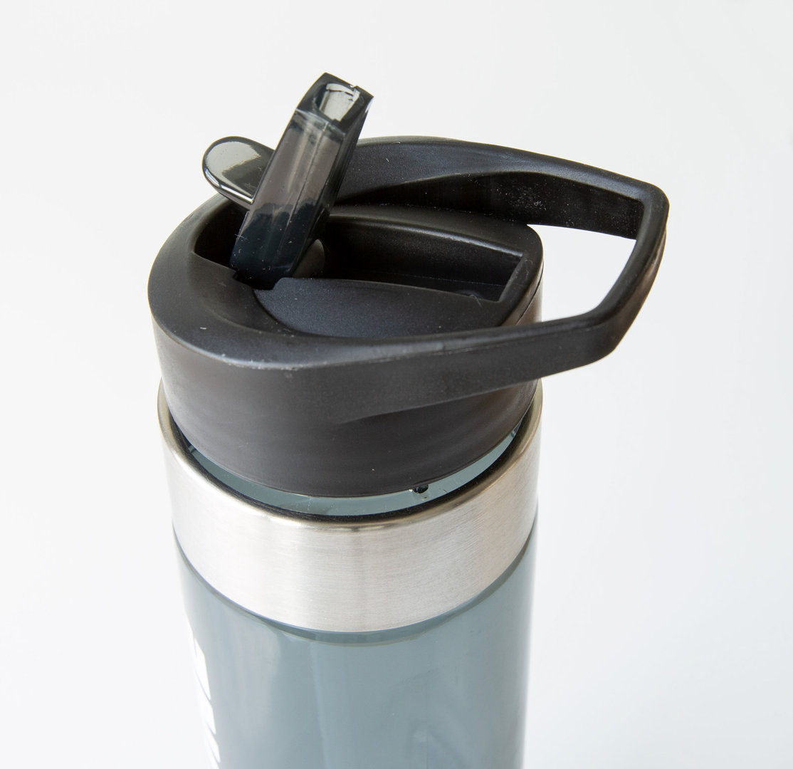 Krone Trinkflasche mit Trinkhalm