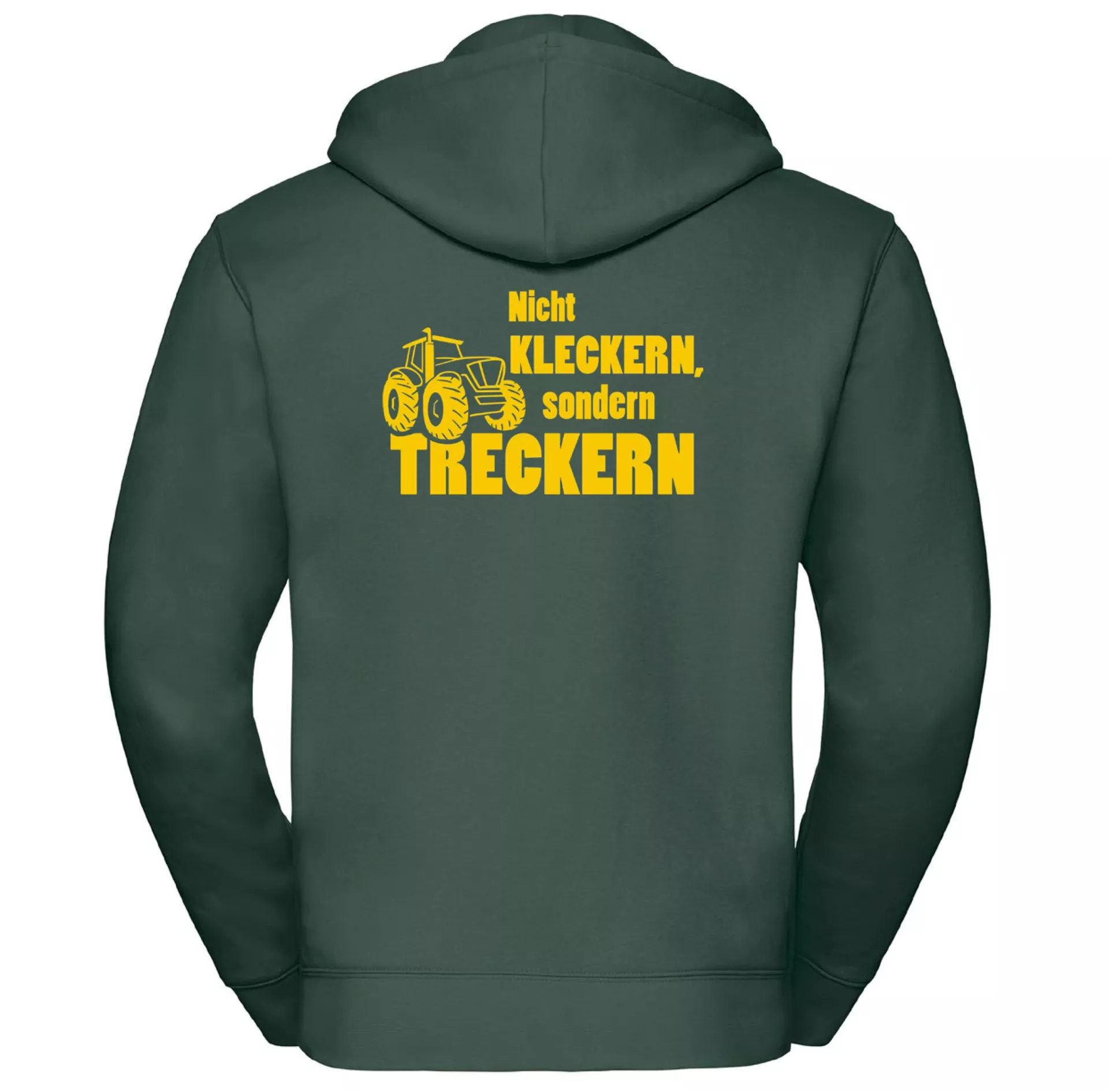 Kapuzenjacke „Nicht KLECKERN, sondern TRECKERN“ (grün)