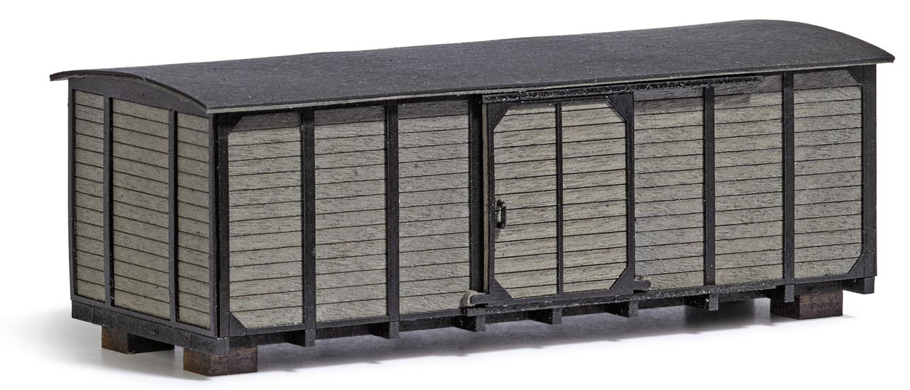 Behelfsschuppen ausrangierter Güterwagon (Bausatz) Modell von Busch 1:87