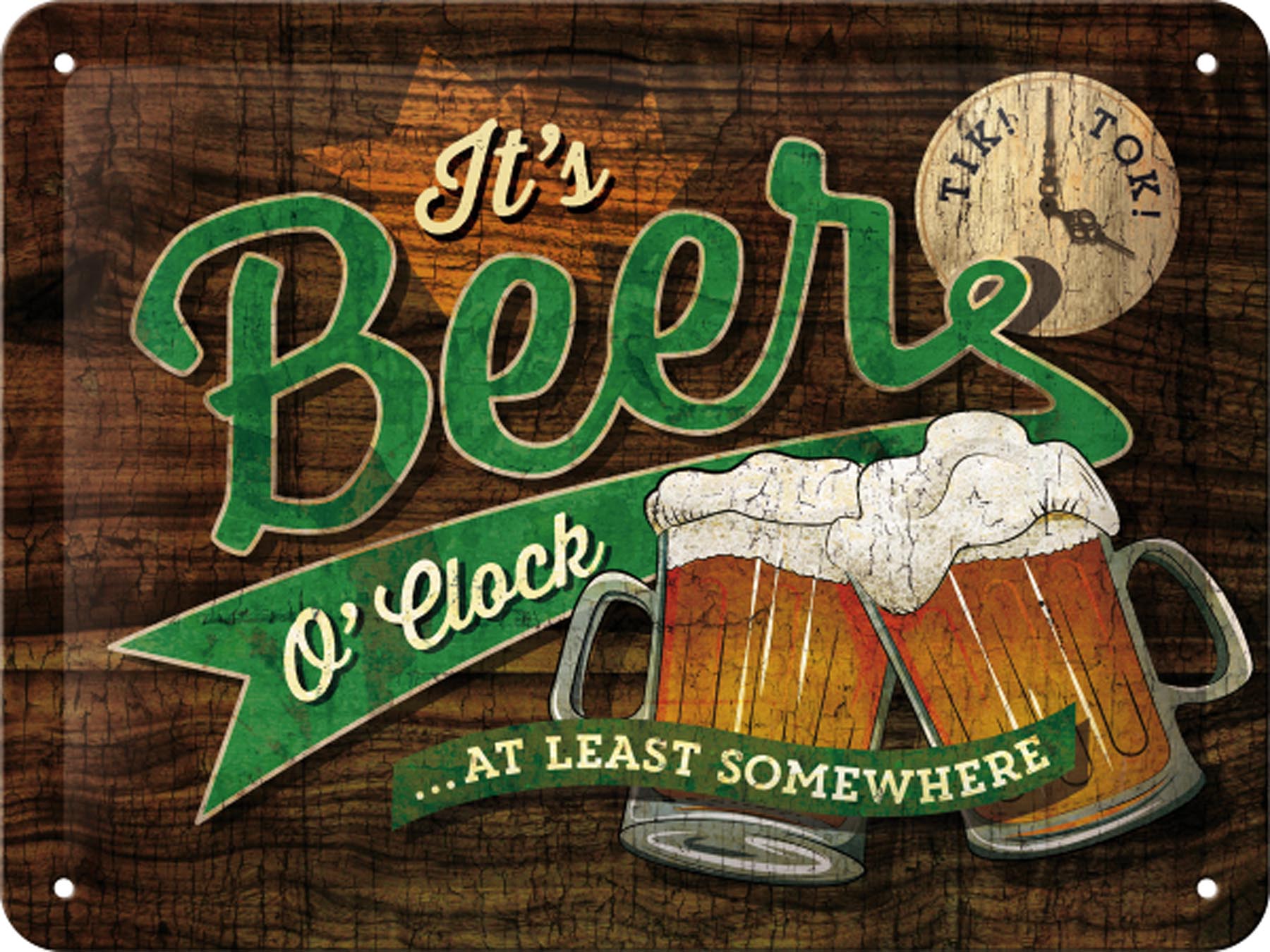 Blechschild It’s Beer O’ Clock