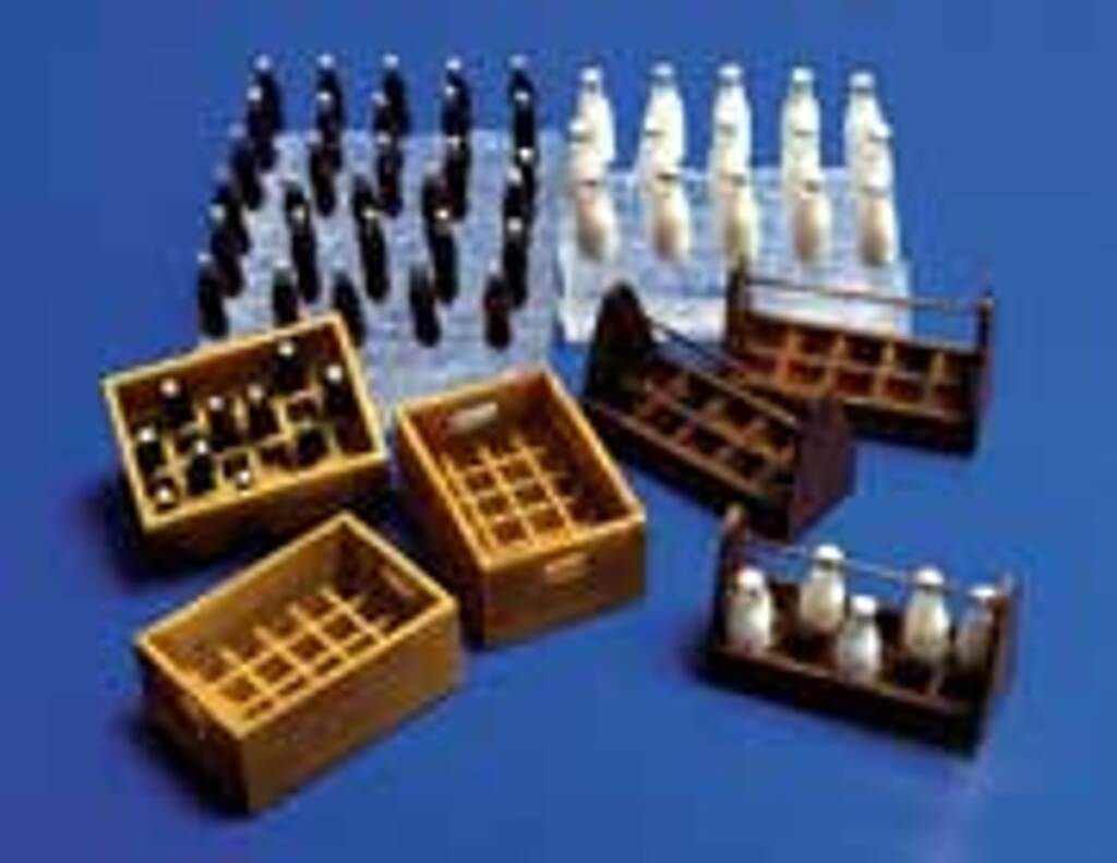 Flaschen und Holzkisten - Milch und Limonade - 66 Teile-1