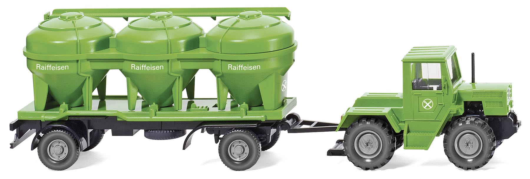MB Trac mit Siloanhänger „Raiffeisen“ Modell von WIKING 1:87