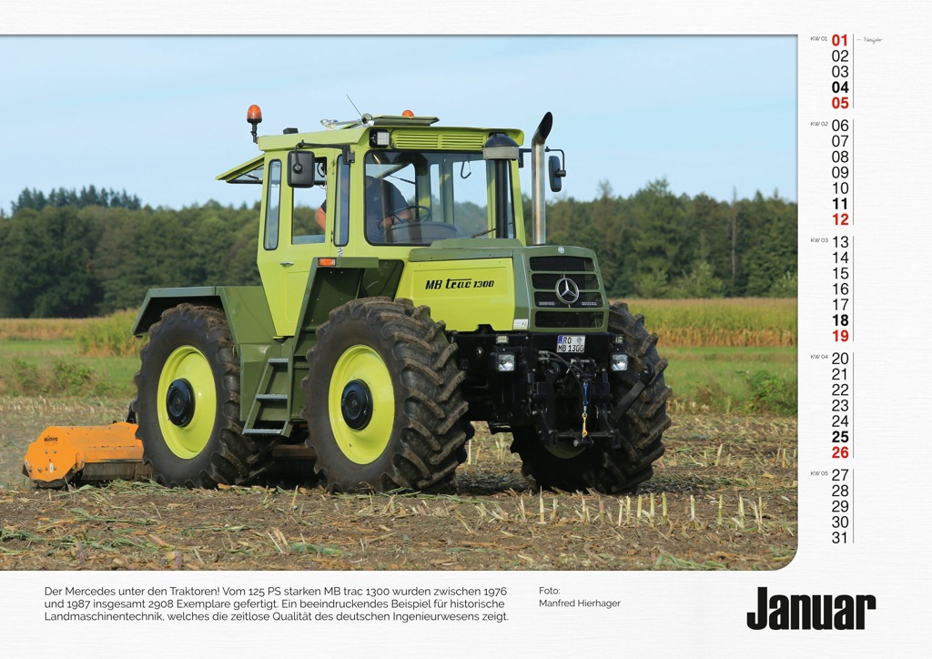 Traktor Legenden Monatskalender 2025