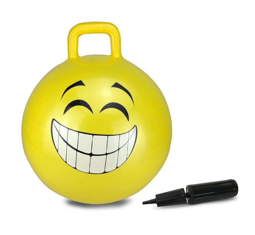Hüpfball Smile mit Pumpe gelb