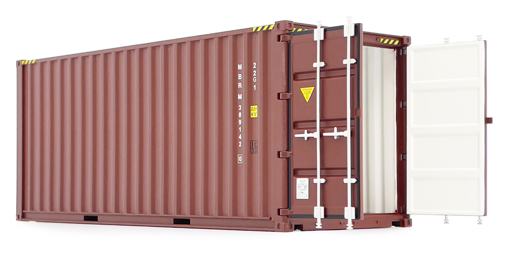 Seefracht Container 20ft braun Modell von MarGe Models 1:32