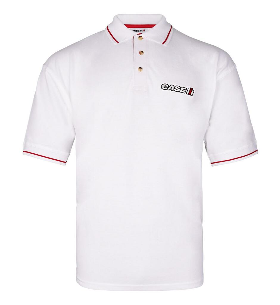 Case IH Kontrast Polo-Shirt weiß