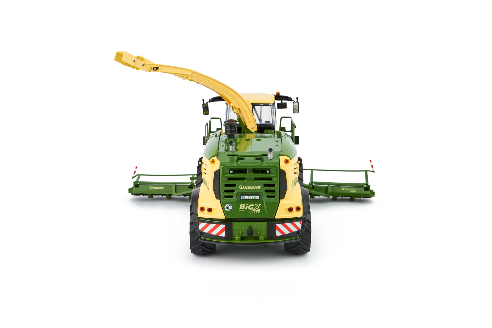 Krone BiG X 1180 mit Maisvorsatz und Pick-up Modell von ROS 1:32