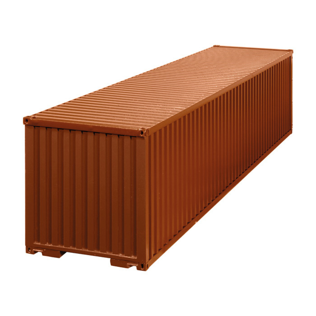 Seefracht Container 40ft rostbraun Modell von NZG 1:18