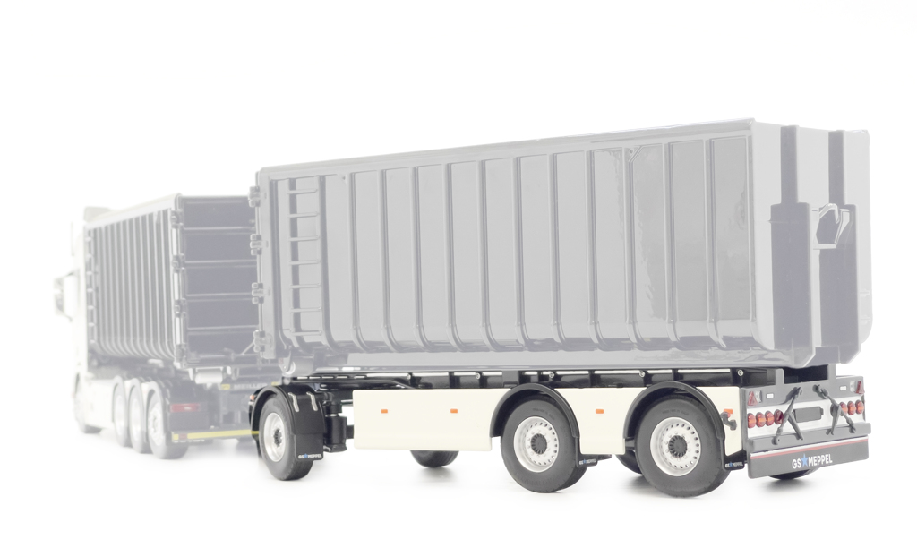 GS Meppel Containertransporter Scania weiß Modell von MarGe Models 1:32