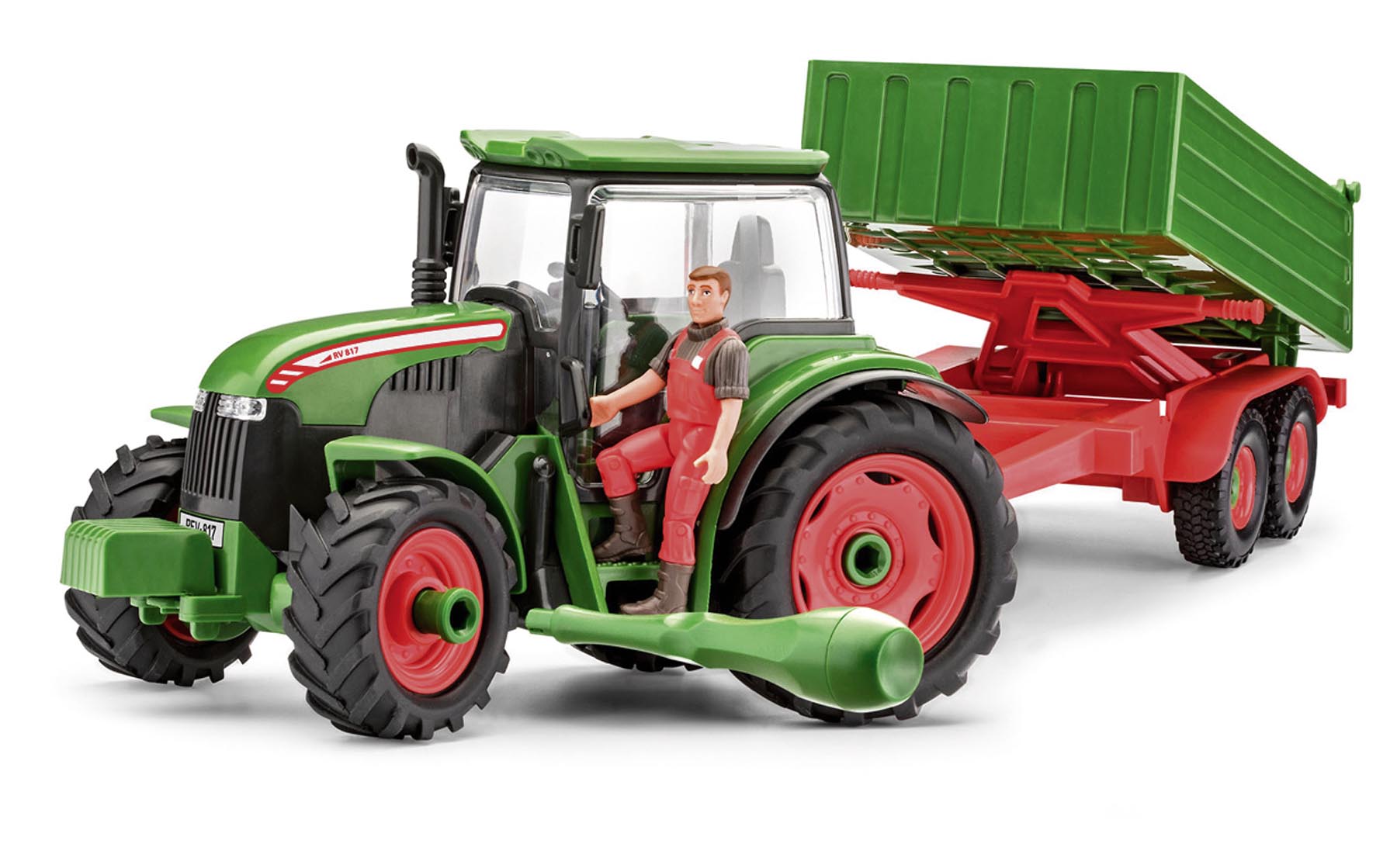 Traktor mit Anhänger und Spielfigur Modell von Revell 1:20