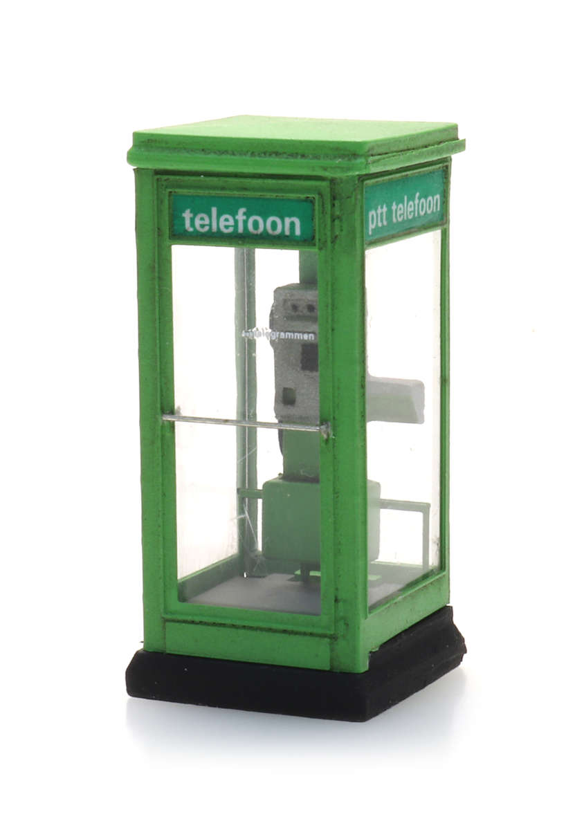 Telefonzelle PTT grün Modell von Artitec 1:87