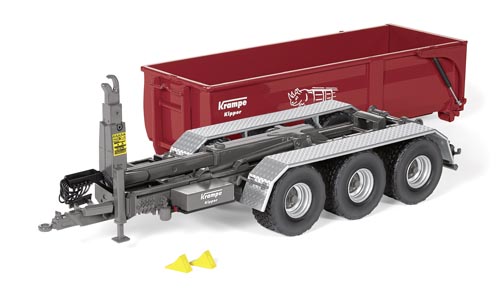 Krampe THL 30 L Hakenliftanhänger mit Abrollcontainer Big Body 750 Modell von WIKING 1:32