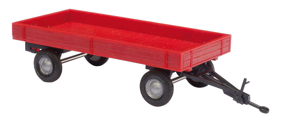 Gummiwagen Anhänger rot Bj. 1958 Modell von Busch 1:87