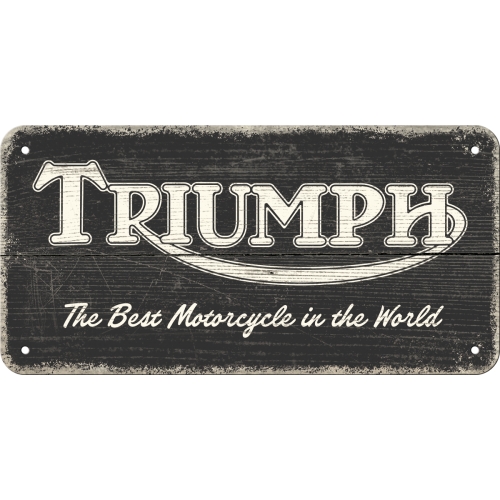 Hängeschild Triumph Logo Black Wood-1
