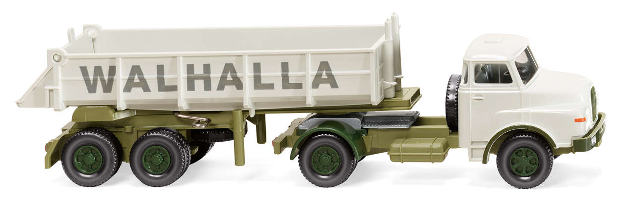 MAN Hinterkippersattelzug Walhalla Kalk Modell von WIKING 1:87