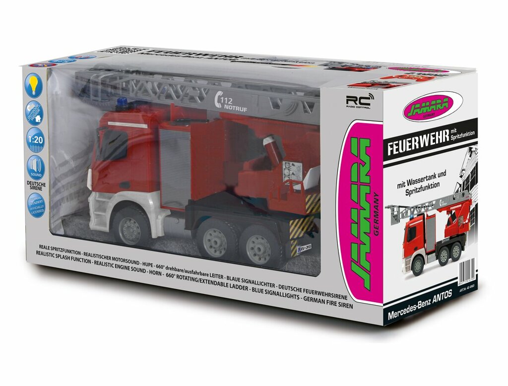 Mercedes-Benz Feuerwehr Drehleiter mit Spritzfunktion 2,4GHz 