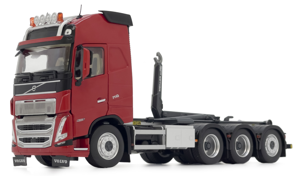 Volvo FH5 Lkw mit Hakenlift rot-1