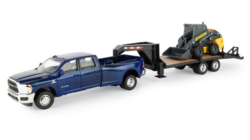 Dodge RAM 3500 mit Gooseneck Anhänger und New Holland L230 Kompaktlader-1