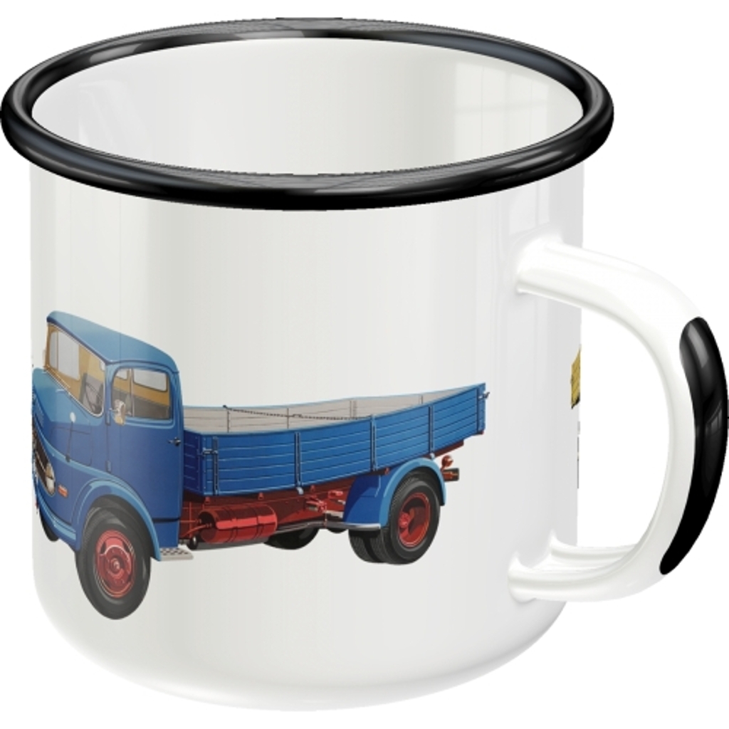 Emaille-Becher Mercedes-Benz Truck Models-1