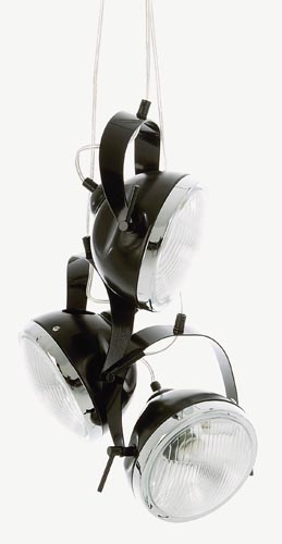 Hängelampe „Traktorscheinwerfer“ schwarz
