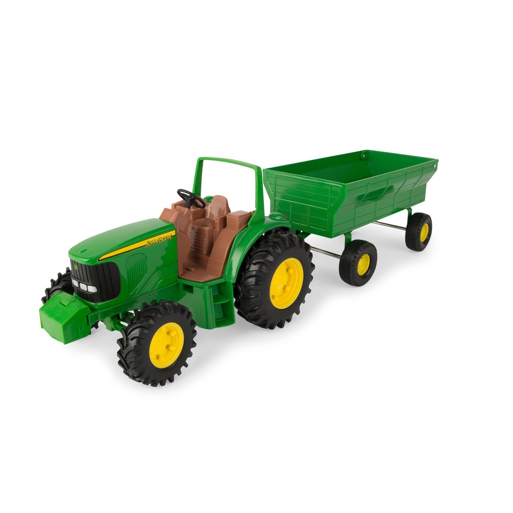 John Deere Traktor mit Anhänger grün Modell von Ertl 1:16