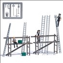 Zimmermänner mit Gerüst Modell von Busch 1:87