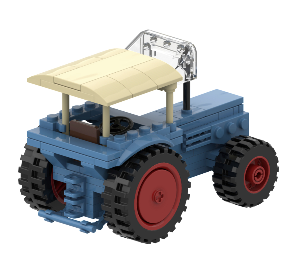 Hanomag Robust 901A Traktor Bausatz mit Klemmbausteinen 