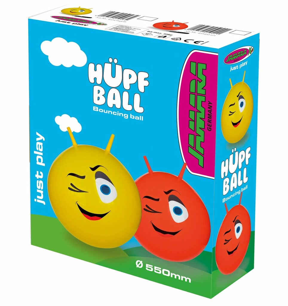 Hüpfball Eye mit Pumpe rot