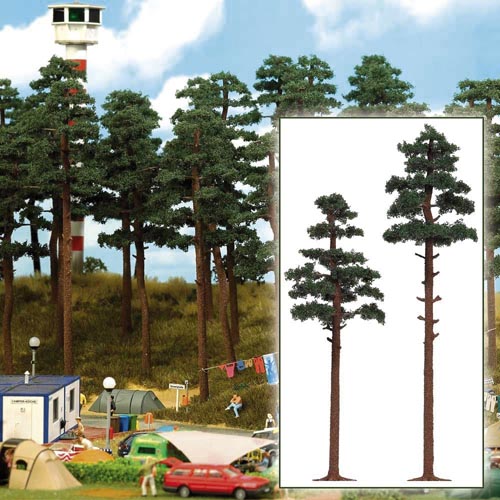 2 Kiefern (17,5 cm und 21 cm) Modell von Busch 1:87