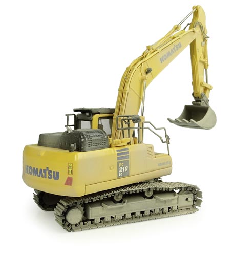 Komatsu PC210 LC-11 verschmutzte Version Modell von Universal Hobbies 1:50