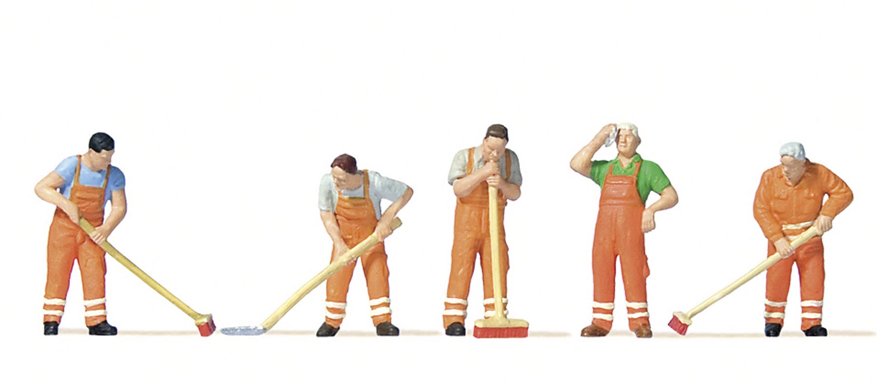 Straßenreiniger (5 Stück) Modell von Preiser 1:87