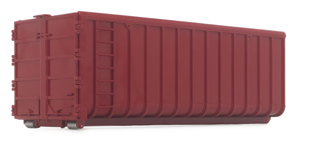 Abrollcontainer 40m³ rot Modell von MarGe Models 1:32