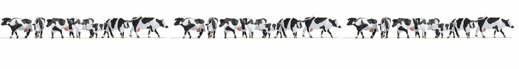 XL-Set Kühe schwarz-wei 21 Figuren-1
