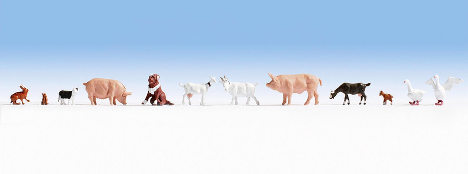 Set 2 Tiere auf dem Bauernhof Modell von  1:87