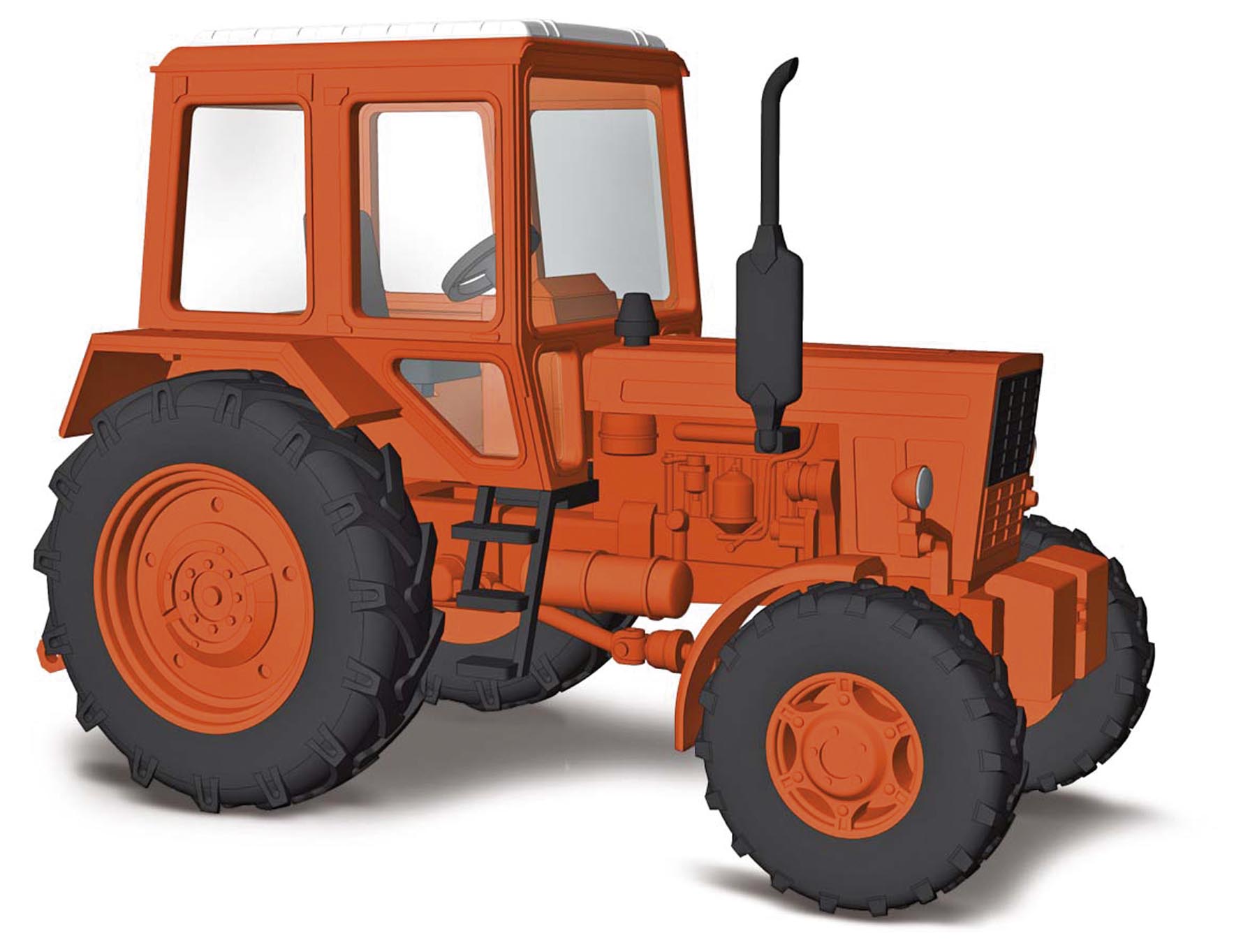 Belarus MTS 82 (Bj. 1983) Allrad rotorange Modell von Busch 1:87