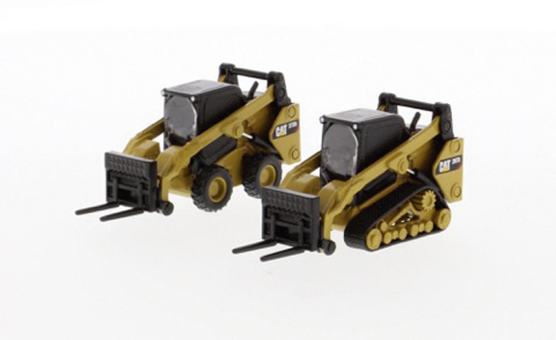 CAT 272D2 und CAT 297D2 Kompaktlader im Set Modell von DieCast Masters 1:64