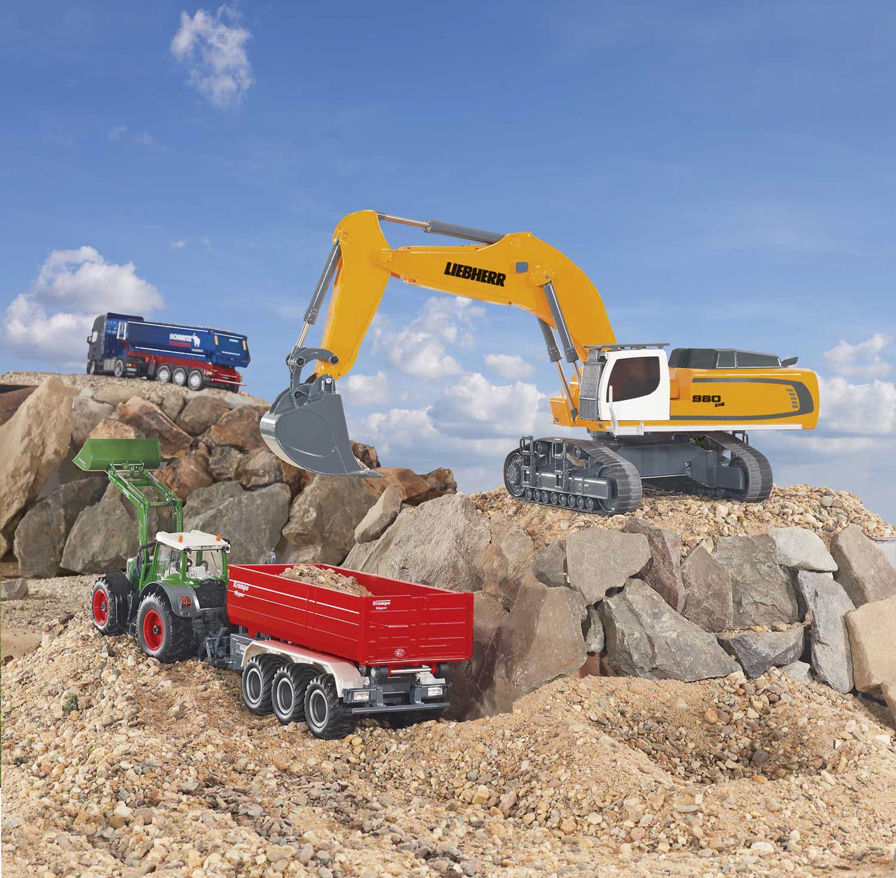 Liebherr R980 SME Raupenbagger und Fernsteuerung Modell von Siku 1:32