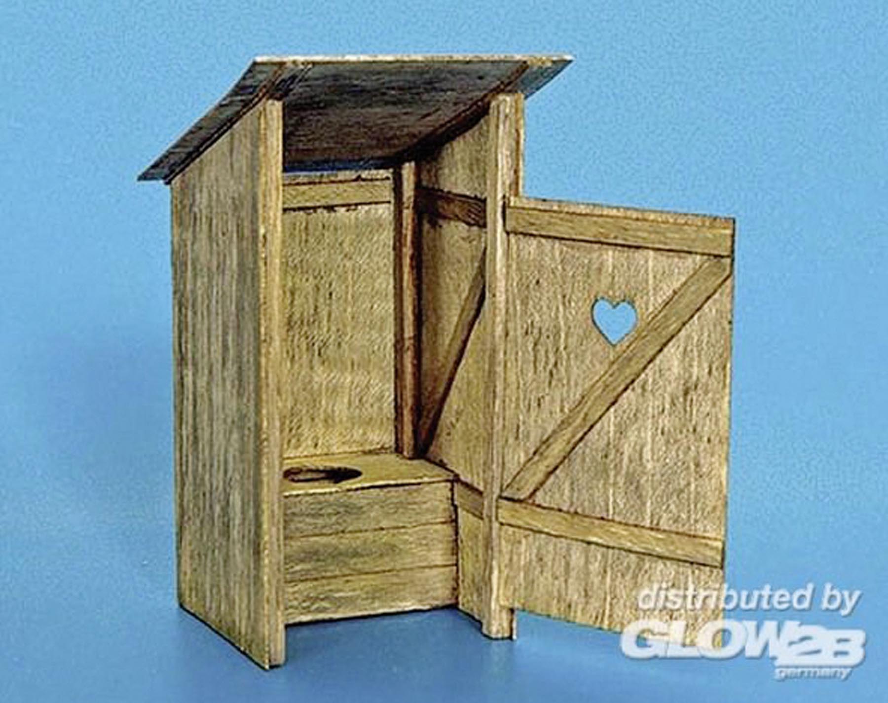 Holz-Toilette (Plumpsklo) Modell von Plus Model 1:35