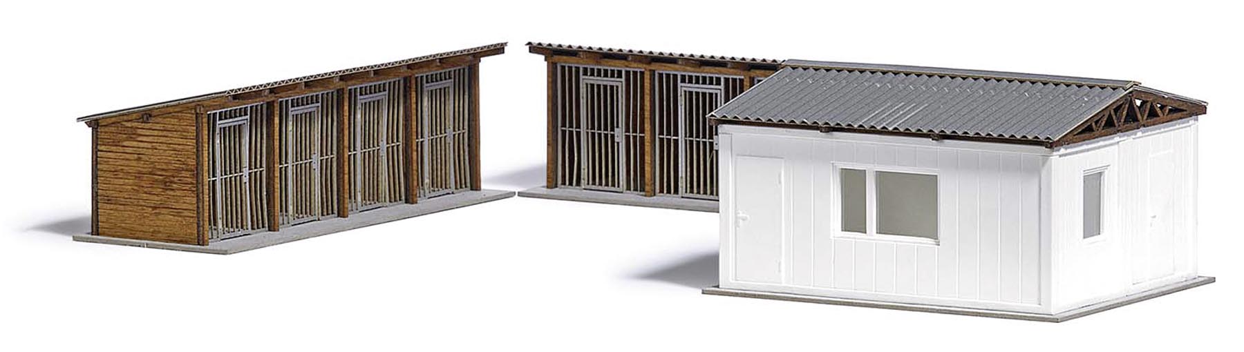 Tierheim Bausatz Modell von Busch 1:87