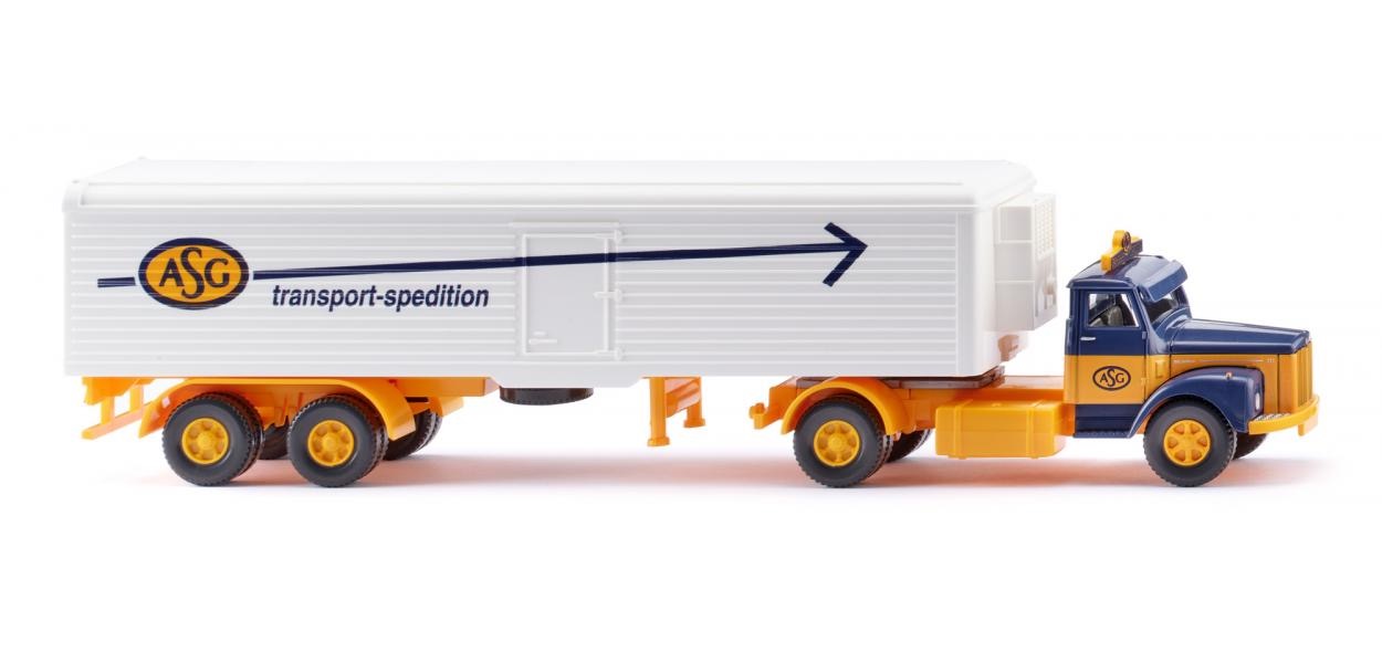 Kühlkoffersattelzug Scania ASG Modell von WIKING 1:87