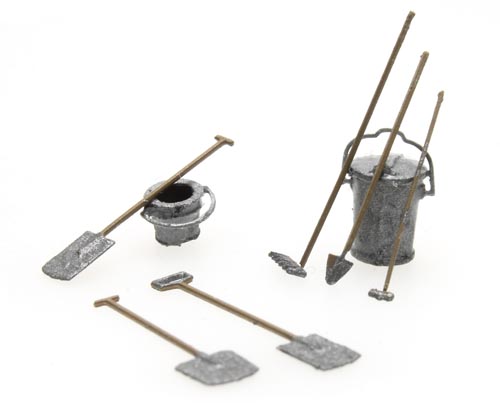 Gartenwerkzeuge (Fertigmodell koloriert) Modell von Artitec 1:87