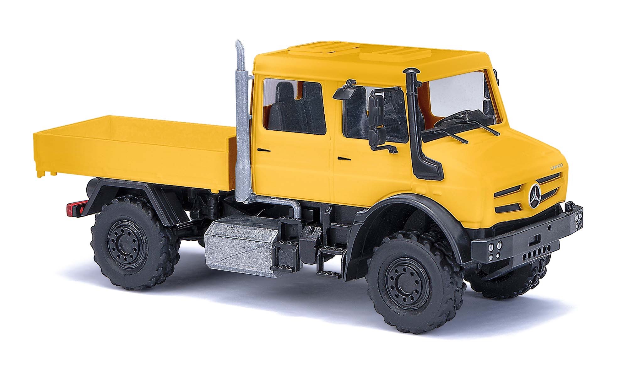 Mercedes-Benz Unimog U 5023, Doppelkabine, Bj. 2013, gelb Modell von Busch 1:87
