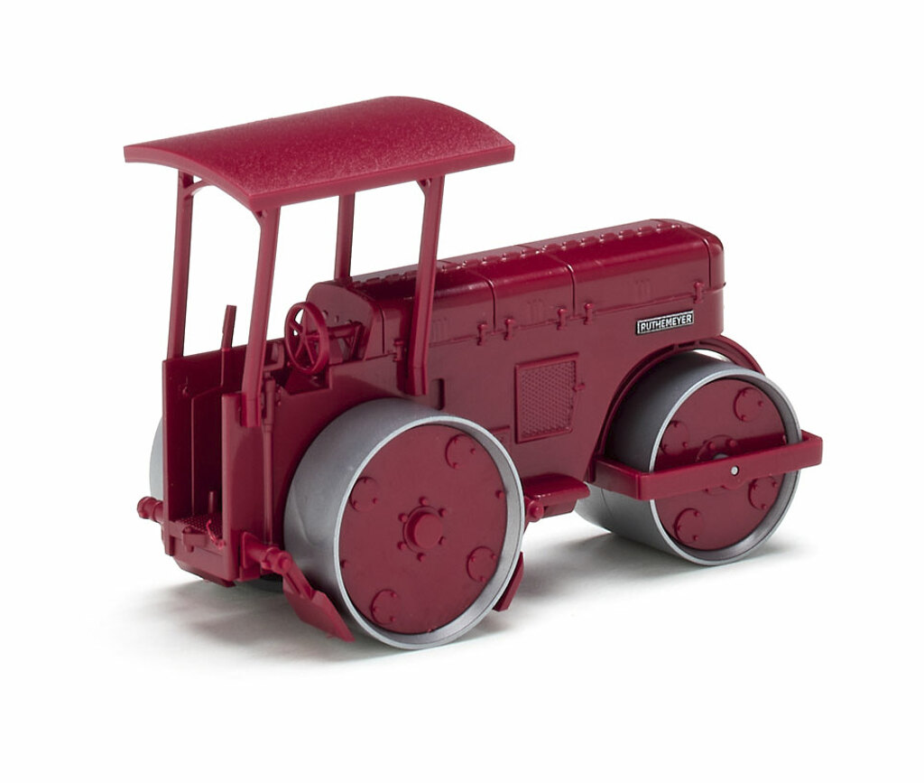 Straßenwalze Ruthemeyer purpurrot Modell von WIKING 1:87