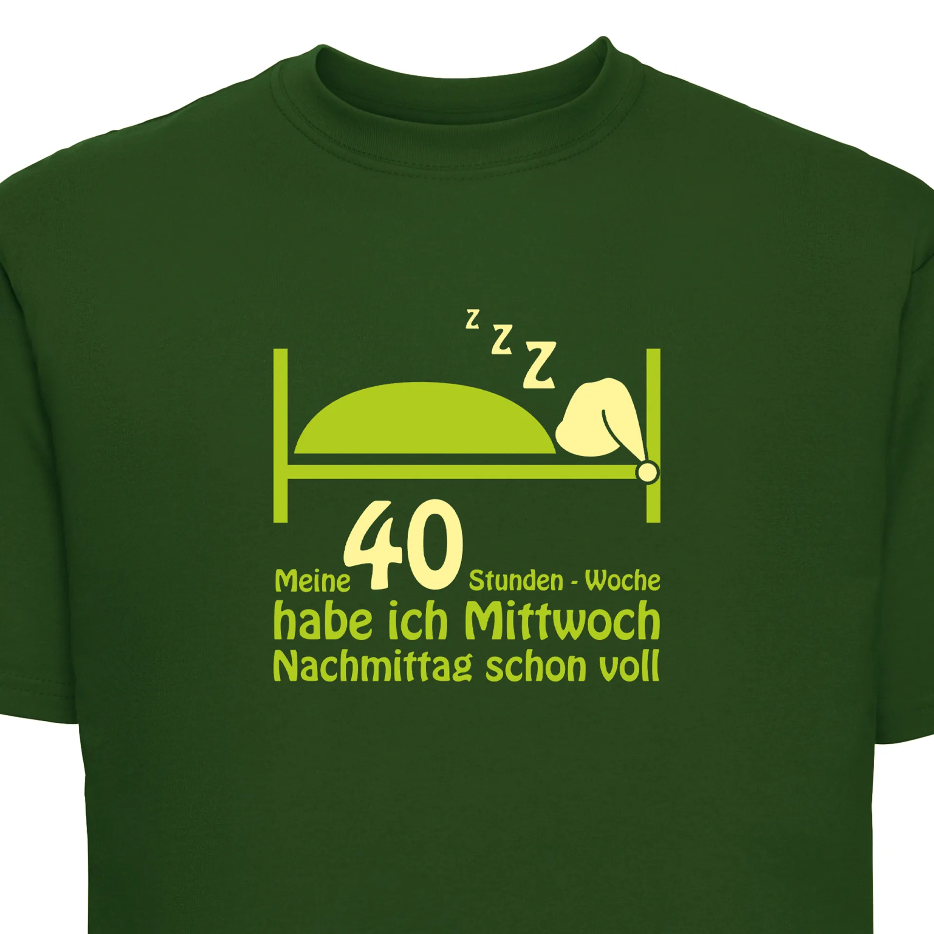 Kinder T-Shirt „Meine 40 Stunden-Woche...“ (grün)
