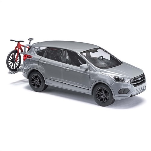 Ford Kuga mit Biketräger und Bike Modell von Busch 1:87