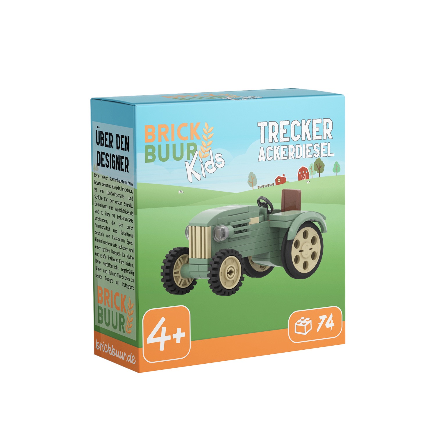 Trecker Ackerdiesel Modell von brickbuur 1:32