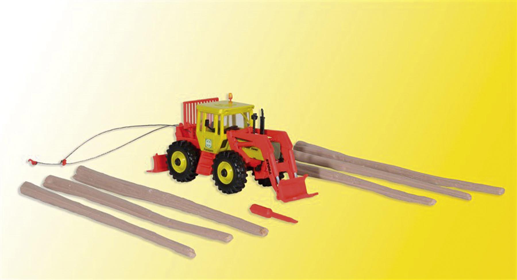 MB trac mit Rückeschaufel, Polterschild u. Winde (Bausatz) Modell von kibri 1:87